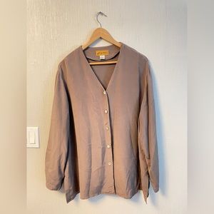 100% Silk Mauve Blouse